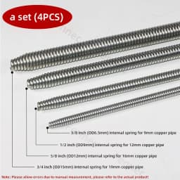 Internal Copper Pipe Bending Spring for Air Condition Steel Manual Pipeline Spring Tube Bending Tool 2/3/4/5/6 Points 6-19mm