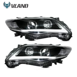 VLAND Led Daytime Running Light For Toyota Corolla 2011 2012 2013 Auto DRL Headlight Front Cover Fog Lamp Car Accessorie
