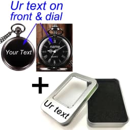 Customize Your LOGO Name Text 47MM Quartz Personalize Pocket Watch Vintage Bestman Groomsmen Wedding Gift Anniversary Presents