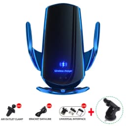 15W Car Wireless Charger Magnetic Automatic Car Mount Phone Holder For iPhone Xiaomi Samsung Infrared Induction Fast Charging