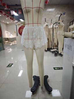 Women's Lace Sheer Shorts Summer Fashionable Solid Color Elastic Waist Mesh Shorts