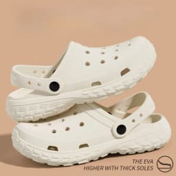 Men's Two Slip EVA Perforated Shoes with Thick Soles Are Comfortable and Suitable for Driving Sandals Couples Suitable Outdoor