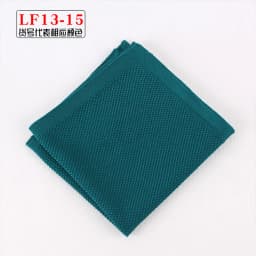 Knitting Wool Men's Solid Black Pocket Square Suit Formal Dress Accessories Small Scarf Towel Wedding Chest Handkerchief 25.5cm