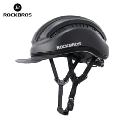 ROCKBROS Cycling Integrated Helmet High Strength 54-60cm Head Circumference Wide Brim Helmet Photochromic Goggles Cycling Helmet