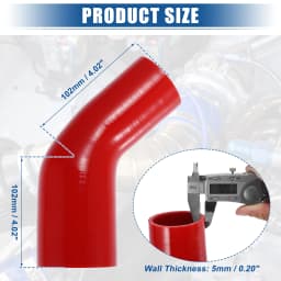 UXCELL 45 Degree 51mm-63mm 70mm-76mm ID 4Ply Car Elbow Reducer Silicone Hose Coupler Intercooler Tube Intake Piping