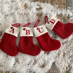 Christmas Alphabet Knitting Socks Christmas Tree Ornaments Christmas Decorations For Home 2025 Noel New Year 2026 Xmas Gift