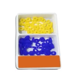JUMTOP 40Pcs Dental Wedge Matrix Matrices Tooth Seperator Elastic Rubber Fixing Wedges Sectional Contoured Matrices Gaskets
