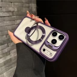 Double Bracket For Magsafe Glossy Case For iPhone 18 17 16 13 15 14 11 12 Pro Max Air Shockproof Cases For iPhone 14 15 16 Plus