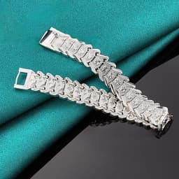 925 Sterling Silver 8-inch Classic Bracelet, Suitable for Men and Women, Wedding and Engagement Jewelry