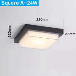 Square Outdoor LED Ceiling Lamp Surface Mounted Waterproof Sconces Bathroom Porch Garden Exterior Wall Lighting Fixture 110/220V
