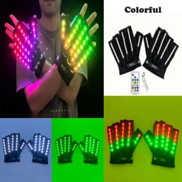High Quality Gloves 6 Neon Light Colors For Choice Adult Decorative Mittens Performance Dance Costumes Gloves Glow In The Dark