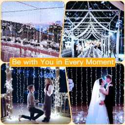 Fairy LED Curtain Lights USB Remote Waterproof 300 LED for Bedroom Xmas Wedding Party Patio Garden Indoor Outdoor Decor