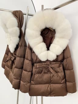 OFTBUY Winter 90% Duck Down Jacket Women Luxury Large Natural Silver Fox Fur Hooded Thick Warm Female Parkas Waterproof