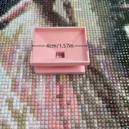 HOMFUN 4pcs/Set 5D Diamond Painting Drills Funnel for Square Storage Container Drill Tray Box Embroidery Art Accessories Tool