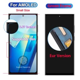 For Samsung S23 Ultra 5G AMOLED LCD Display Touch Screen with Frame Digitizer Replacement Compatible with SM-S918B G918