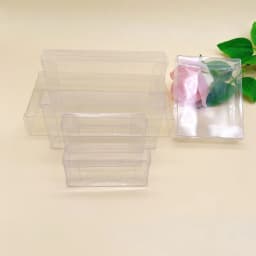 100pcs ABC Clear PVC Transparent Boxes for Jewelry Packaging Box Wedding Candy Chriastmas Gift Box Plastic Storage Boxs 2 Sides
