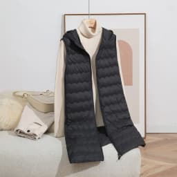 SEDUTMO Ultra Light Thin Duck Down Vest Women Winter Long Quilted hooded Jackets Slim Waistcoat Autumn Basic Parkas ED2147