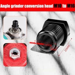 Angle Grinder Attachment Adapter,M10 to M14/M16,Black Quick Change Polisher Interface Connector Practical Thread Converter