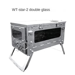 WT Star Ti Titanium Alloy Folding Firewood Stove Hiking Camping Heating Stove