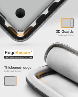 Inateck 360 ° all-round protection laptop bag case Compatible with 13 inch MacBook Air M5/M4/M3/M2/M1 2026-2018 A3449 A3240 A3113 A2681 A2337 13 inch MacBook Pro M2/M1 2022-2016, macBook Neo 2026, LB01006