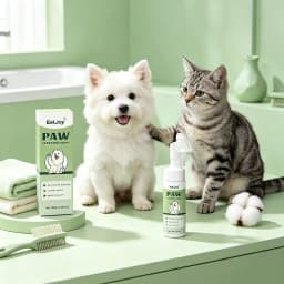 100ml Paw Cleaner Foam Dog & Cat Claw Cleaner Waterless Pet Shampoo With Brush For Rinse-Free Pet Supplies Cat Paw Deep Cleanser