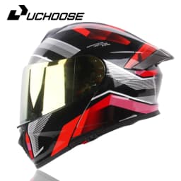 Uchoose DOT Approved Full Face Helmets Crash Motorbike Protective Gear Men Women Flip Up Helmet Motorcycle Double Sun Visor