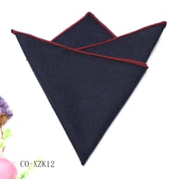 Solid Striped Brown Pocket Square 23CM Cotton Men's Suit Handkerchief Groom Host Hanky Wedding Party Chest Tie Suit Accessories