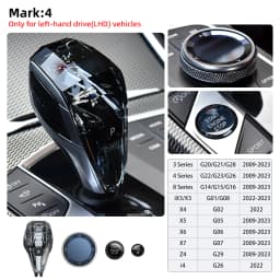 4 Pieces Set Crystal Gear Shift Knob Lever Car Crystal Shift Knob Gear Handle For BMW F40 F44 F45 F46 G20 G21 G22 G23 G26 G28
