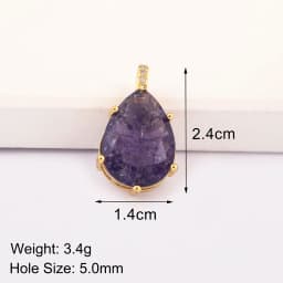 New Design Waterdrop Shape Zircon Charm Pendant DIY Necklace For Women Charm Jewelry Making Findings Supplies Accessories