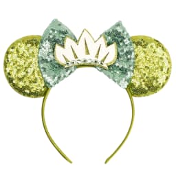 Princess and Frog Themed Mouse Ears Headbands Women Party Hair Accessories Bird DIY Headband for Girls Kids Sequins Bow Hairband