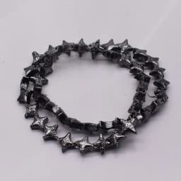 10mm 20pcs Natural Stone Beads Fou Star Shape Hematite Beads Plating Golden Loose Beads For Jewelry Making DIY Bracelet