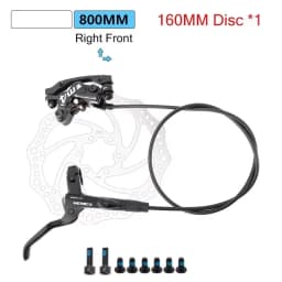 MEROCA M4 4 Piston Brakes Dual-Piston Braking Hydraulic Brakes MTB 22.2MM Diameter Tube Length 800/1400MM Bike Accessories