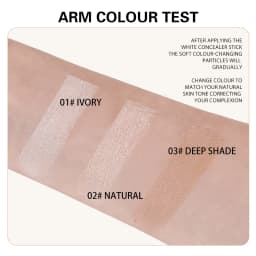 O'CHEAL Temperature Changing Foundation Stick Facial Coverage Blemishes Pores Double-Headed Face Matte Makeup Foundation Cream