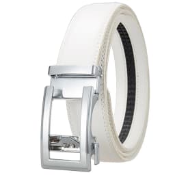 CETIRI 130cm 140cm 150cm 160cm Plus Size Long Belt White Men Belt Alloy Automatic Buckle Real Leather Belts Luxury Brand