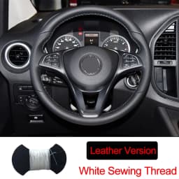Hand Sewing Car Steering Wheel Wrap for Mercedes-Benz Vito III ( W447 ) 2015 - 2023 Circular Shape Braid on The Steering Wheel