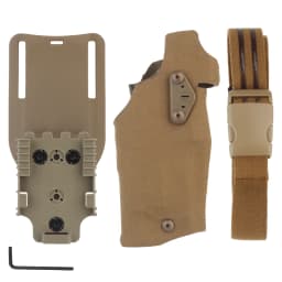 Tactical 6354DO Pistol Holster for Glock 17 Gen4 G19 with X300/X300U Flashlight Quick Lock System QLS Mount Adapter Leg Shroud