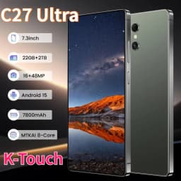 K-Touch New C27 Ultra Smartphone Android 15 5G 7.3 HD Mobile Phones 22GB 2TB 7800mAh Octa Core Cell Phone Unlock Dual SIM 16+48MP Camera handy telefone
