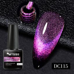 Mtssii 7ML Black Crystal Cat Magnetic Gel Sparkling Glitter Gel Nail Polish Semi Permanent UV Gel Nail Art No Need Base Color