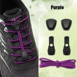 Triangle Lock No-Tie Shoelaces, Elastic Lazy Laces Buckle Set, Durable Replacement Strings for Sneakers & Outdoor Shoes 1 Pair