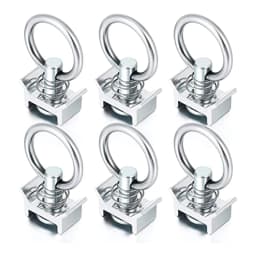 1/6/10Pcs L-Track Single Ring (Spring Loaded) Tie Down Anchors
