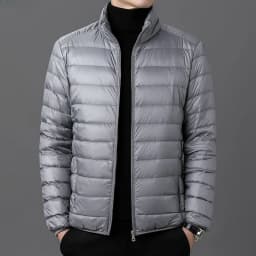 Autumn Winter Lightweight down Cotton Jacket Men's Short Collar Hooded Medium Lightweight Thin Outerwear Discontinued Size