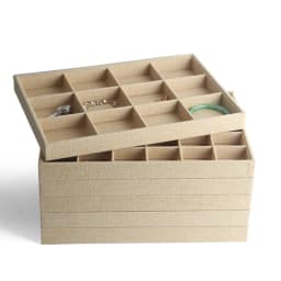 Handmade Burlap Jewelry Display Box Eco-Friendly Storage for Earrings Bracelets And Rings