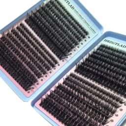 HBZGTLAD 32rows Fluffy Thick Eyelash Clusters Wispy Individual Lashes 30D-100D Mix Eyelash Extensions False Eyelashes