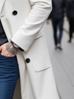 New Style Men's Overcoat Double-Breasted Woolen Jacket: Thickened Lined Coats For Winter Chill Protection - Solid Color