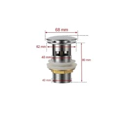 Bathroom Sink Push Down Pop Up Stopper Drain in Brushed Gold,Matt Black,White,Rose Gold,Gold,Chrome Washbasin Accessoires