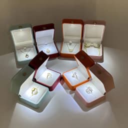Pink/Red/Orange/Blue Pendant Box Ring Box Necklace Box For Anniversary Gifting Display
