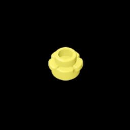 Gobricks GDS-1436 Plate, Round 1 x 1 with Flower Edge (5 Petals) compatible with lego 24866 pieces of children's DIY