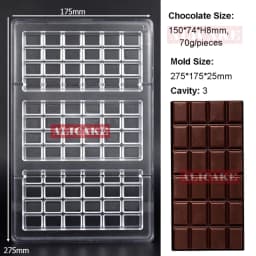 3D Polycarbonate Chocolate Molds Sphere Diamond Chocolate Bonbons Candy Bar Professional Confectionery Baking Pastry Tools