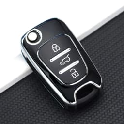 For KIA RIO Soul Optima Ceed K2 K3 K5 Pride For Hyundai Elantra Accent i20 i30 ix35 Car Flip Key Case Cover Shell Fob Keychain