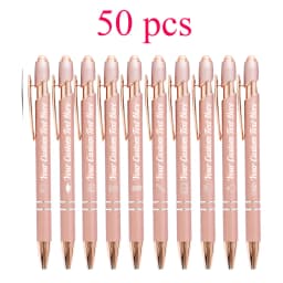 10-100 Customized Ballpoint Pen with Stylus Tip Print Name Logo Metal Pen for Business Graduation Birthday Anniversary Gift Pen